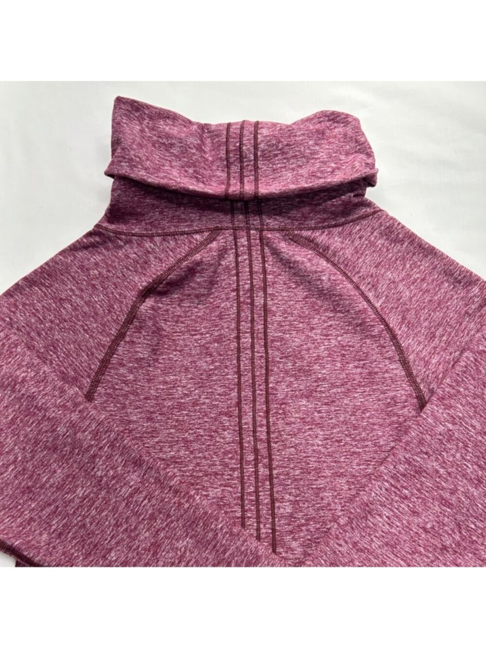 Lululemon Make A Move Long Sleeve Cowl Neck Pullover Heathered Red Grape No Size - Picture 5 of 15
